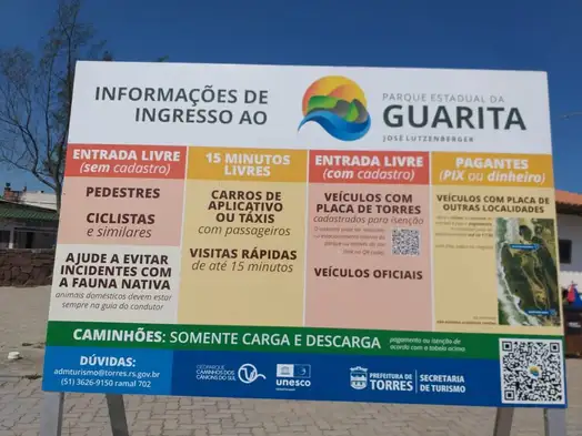 Valores para acessar o Parque da Guarita Torres RS